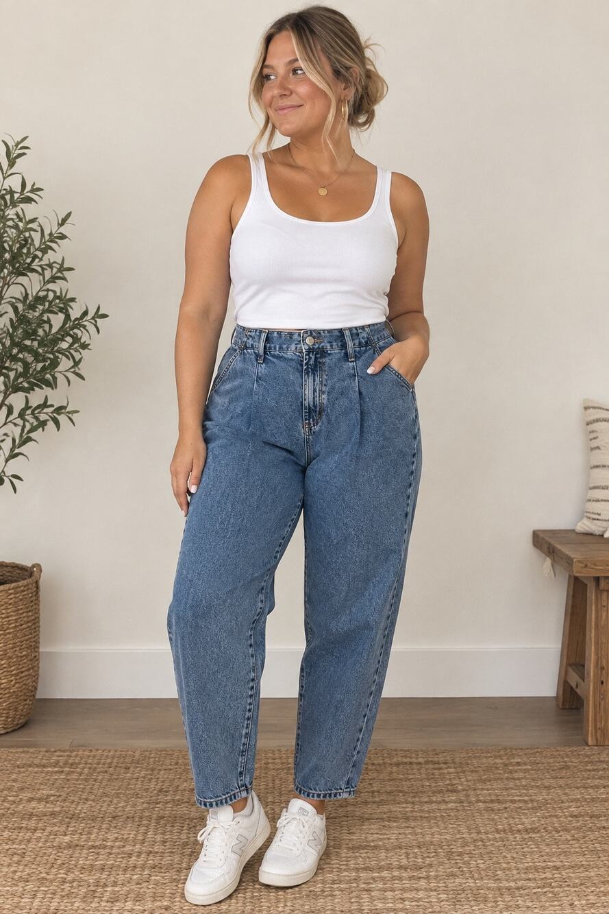 Topshop light wash denim mom jeans